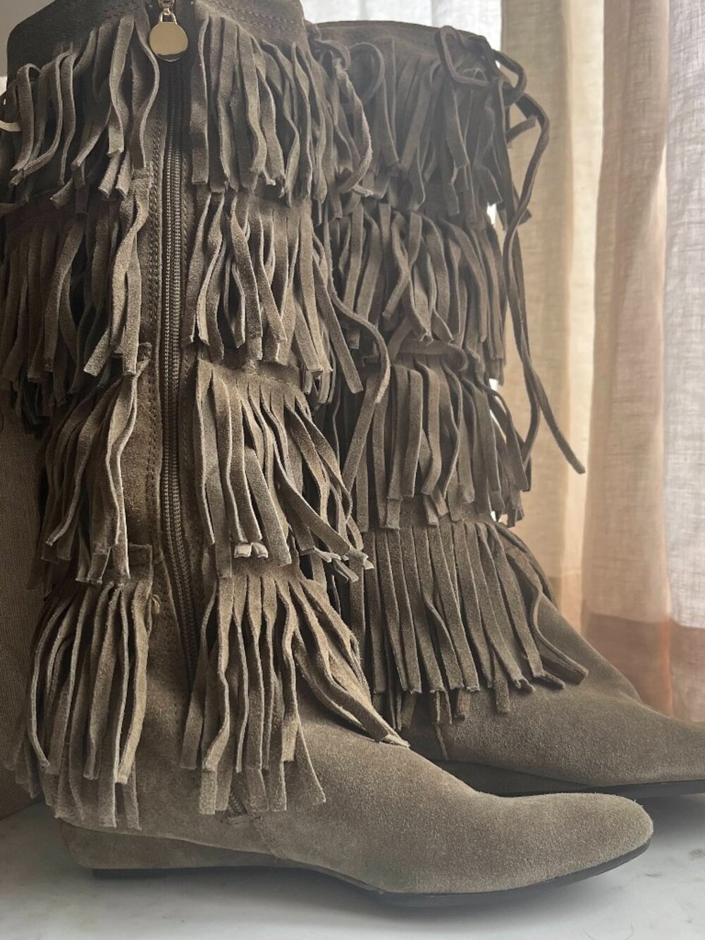 Michael Kors Suede Fringe Boots – US 7M